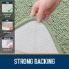 imageOLANLY 30inch Round Bathroom Rugs Extra Soft and Absorbent Chenille Bath Rugs Quick Dry Machine Washable Bath Mats for Bathroom Floor Tub and Shower Home Decor Accessories GreySage Green
