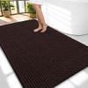 imageOLANLY Thick Bathroom Rugs 30x20 Extra Soft Absorbent Chenille Bath Rugs Rubber Backing Machine Wash Dry Bath Mats for Bathroom Floor Tub and Shower Home Decor Accessories GreyBrown