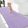 imageOLANLY Thick Bathroom Rugs 30x20 Extra Soft Absorbent Chenille Bath Rugs Rubber Backing Machine Wash Dry Bath Mats for Bathroom Floor Tub and Shower Home Decor Accessories GreyLavender
