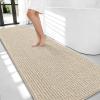 imageOLANLY Thick Bathroom Rugs 30x20 Extra Soft Absorbent Chenille Bath Rugs Rubber Backing Machine Wash Dry Bath Mats for Bathroom Floor Tub and Shower Home Decor Accessories GreySand