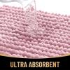 imageOLANLY Thick Bathroom Rugs 30x20 Extra Soft Absorbent Chenille Bath Rugs Rubber Backing Machine Wash Dry Bath Mats for Bathroom Floor Tub and Shower Home Decor Accessories GreyDusty Rose