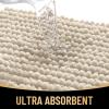 imageOLANLY Thick Bathroom Rugs 30x20 Extra Soft Absorbent Chenille Bath Rugs Rubber Backing Machine Wash Dry Bath Mats for Bathroom Floor Tub and Shower Home Decor Accessories GreySand