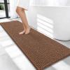 imageOLANLY Thick Bathroom Rugs 30x20 Extra Soft Absorbent Chenille Bath Rugs Rubber Backing Machine Wash Dry Bath Mats for Bathroom Floor Tub and Shower Home Decor Accessories GreyMocha