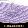 imageOLANLY Thick Bathroom Rugs 30x20 Extra Soft Absorbent Chenille Bath Rugs Rubber Backing Machine Wash Dry Bath Mats for Bathroom Floor Tub and Shower Home Decor Accessories GreyLavender
