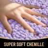 imageOLANLY Thick Bathroom Rugs 30x20 Extra Soft Absorbent Chenille Bath Rugs Rubber Backing Machine Wash Dry Bath Mats for Bathroom Floor Tub and Shower Home Decor Accessories GreyLavender