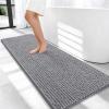 imageOLANLY Thick Bathroom Rugs 30x20 Extra Soft Absorbent Chenille Bath Rugs Rubber Backing Machine Wash Dry Bath Mats for Bathroom Floor Tub and Shower Home Decor Accessories GreyGrey