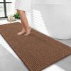 imageOLANLY Thick Bathroom Rugs 30x20 Extra Soft Absorbent Chenille Bath Rugs Rubber Backing Machine Wash Dry Bath Mats for Bathroom Floor Tub and Shower Home Decor Accessories GreyMocha