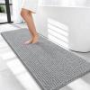 imageOLANLY Thick Bathroom Rugs 30x20 Extra Soft Absorbent Chenille Bath Rugs Rubber Backing Machine Wash Dry Bath Mats for Bathroom Floor Tub and Shower Home Decor Accessories GreyLight Grey