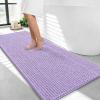 imageOLANLY Thick Bathroom Rugs 30x20 Extra Soft Absorbent Chenille Bath Rugs Rubber Backing Machine Wash Dry Bath Mats for Bathroom Floor Tub and Shower Home Decor Accessories GreyLavender