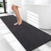 imageOLANLY Thick Bathroom Rugs 30x20 Extra Soft Absorbent Chenille Bath Rugs Rubber Backing Machine Wash Dry Bath Mats for Bathroom Floor Tub and Shower Home Decor Accessories GreyDark Grey