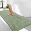 imageOLANLY Thick Bathroom Rugs 30x20 Extra Soft Absorbent Chenille Bath Rugs Rubber Backing Machine Wash Dry Bath Mats for Bathroom Floor Tub and Shower Home Decor Accessories GreySage Green