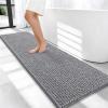 imageOLANLY Thick Bathroom Rugs 30x20 Extra Soft Absorbent Chenille Bath Rugs Rubber Backing Machine Wash Dry Bath Mats for Bathroom Floor Tub and Shower Home Decor Accessories GreyGrey
