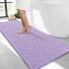 imageOLANLY Thick Bathroom Rugs 30x20 Extra Soft Absorbent Chenille Bath Rugs Rubber Backing Machine Wash Dry Bath Mats for Bathroom Floor Tub and Shower Home Decor Accessories GreyLavender