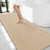 imageOLANLY Thick Bathroom Rugs 30x20 Extra Soft Absorbent Chenille Bath Rugs Rubber Backing Machine Wash Dry Bath Mats for Bathroom Floor Tub and Shower Home Decor Accessories GreyBeige