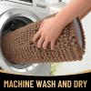 imageOLANLY Thick Bathroom Rugs 30x20 Extra Soft Absorbent Chenille Bath Rugs Rubber Backing Machine Wash Dry Bath Mats for Bathroom Floor Tub and Shower Home Decor Accessories GreyMocha