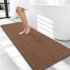imageOLANLY Thick Bathroom Rugs 30x20 Extra Soft Absorbent Chenille Bath Rugs Rubber Backing Machine Wash Dry Bath Mats for Bathroom Floor Tub and Shower Home Decor Accessories GreyMocha