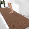 imageOLANLY Thick Bathroom Rugs 30x20 Extra Soft Absorbent Chenille Bath Rugs Rubber Backing Machine Wash Dry Bath Mats for Bathroom Floor Tub and Shower Home Decor Accessories GreyMocha
