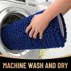imageOLANLY Thick Bathroom Rugs 30x20 Extra Soft Absorbent Chenille Bath Rugs Rubber Backing Machine Wash Dry Bath Mats for Bathroom Floor Tub and Shower Home Decor Accessories GreyNavy