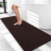 imageOLANLY Thick Bathroom Rugs 30x20 Extra Soft Absorbent Chenille Bath Rugs Rubber Backing Machine Wash Dry Bath Mats for Bathroom Floor Tub and Shower Home Decor Accessories GreyBrown