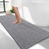 imageOLANLY Thick Bathroom Rugs 30x20 Extra Soft Absorbent Chenille Bath Rugs Rubber Backing Machine Wash Dry Bath Mats for Bathroom Floor Tub and Shower Home Decor Accessories GreyGrey
