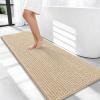 imageOLANLY Thick Bathroom Rugs 30x20 Extra Soft Absorbent Chenille Bath Rugs Rubber Backing Machine Wash Dry Bath Mats for Bathroom Floor Tub and Shower Home Decor Accessories GreyBeige