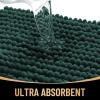 imageOLANLY Thick Bathroom Rugs 30x20 Extra Soft Absorbent Chenille Bath Rugs Rubber Backing Machine Wash Dry Bath Mats for Bathroom Floor Tub and Shower Home Decor Accessories GreyBlackish Green