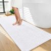 imageOLANLY Thick Bathroom Rugs 30x20 Extra Soft Absorbent Chenille Bath Rugs Rubber Backing Machine Wash Dry Bath Mats for Bathroom Floor Tub and Shower Home Decor Accessories GreyWhite