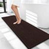 imageOLANLY Thick Bathroom Rugs 30x20 Extra Soft Absorbent Chenille Bath Rugs Rubber Backing Machine Wash Dry Bath Mats for Bathroom Floor Tub and Shower Home Decor Accessories GreyBrown