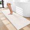 imageOLANLY Thick Bathroom Rugs 30x20 Extra Soft Absorbent Chenille Bath Rugs Rubber Backing Machine Wash Dry Bath Mats for Bathroom Floor Tub and Shower Home Decor Accessories GreyIvory
