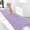 imageOLANLY Thick Bathroom Rugs 30x20 Extra Soft Absorbent Chenille Bath Rugs Rubber Backing Machine Wash Dry Bath Mats for Bathroom Floor Tub and Shower Home Decor Accessories GreyLavender