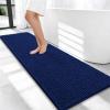 imageOLANLY Thick Bathroom Rugs 30x20 Extra Soft Absorbent Chenille Bath Rugs Rubber Backing Machine Wash Dry Bath Mats for Bathroom Floor Tub and Shower Home Decor Accessories GreyNavy