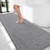 imageOLANLY Thick Bathroom Rugs 30x20 Extra Soft Absorbent Chenille Bath Rugs Rubber Backing Machine Wash Dry Bath Mats for Bathroom Floor Tub and Shower Home Decor Accessories GreyGrey