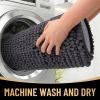 imageOLANLY Thick Bathroom Rugs 30x20 Extra Soft Absorbent Chenille Bath Rugs Rubber Backing Machine Wash Dry Bath Mats for Bathroom Floor Tub and Shower Home Decor Accessories GreyDark Grey