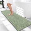 imageOLANLY Thick Bathroom Rugs 30x20 Extra Soft Absorbent Chenille Bath Rugs Rubber Backing Machine Wash Dry Bath Mats for Bathroom Floor Tub and Shower Home Decor Accessories GreySage Green