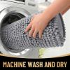 imageOLANLY Thick Bathroom Rugs 30x20 Extra Soft Absorbent Chenille Bath Rugs Rubber Backing Machine Wash Dry Bath Mats for Bathroom Floor Tub and Shower Home Decor Accessories GreyGrey
