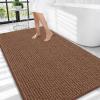 imageOLANLY Thick Bathroom Rugs 30x20 Extra Soft Absorbent Chenille Bath Rugs Rubber Backing Machine Wash Dry Bath Mats for Bathroom Floor Tub and Shower Home Decor Accessories GreyMocha