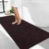 imageOLANLY Thick Bathroom Rugs 30x20 Extra Soft Absorbent Chenille Bath Rugs Rubber Backing Machine Wash Dry Bath Mats for Bathroom Floor Tub and Shower Home Decor Accessories GreyBrown