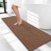 imageOLANLY Thick Bathroom Rugs 30x20 Extra Soft Absorbent Chenille Bath Rugs Rubber Backing Machine Wash Dry Bath Mats for Bathroom Floor Tub and Shower Home Decor Accessories GreyMocha