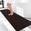 imageOLANLY Thick Bathroom Rugs 30x20 Extra Soft Absorbent Chenille Bath Rugs Rubber Backing Machine Wash Dry Bath Mats for Bathroom Floor Tub and Shower Home Decor Accessories GreyBrown