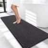 imageOLANLY Thick Bathroom Rugs 30x20 Extra Soft Absorbent Chenille Bath Rugs Rubber Backing Machine Wash Dry Bath Mats for Bathroom Floor Tub and Shower Home Decor Accessories GreyDark Grey