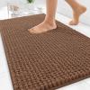 imageOLANLY Thick Bathroom Rugs 30x20 Extra Soft Absorbent Chenille Bath Rugs Rubber Backing Machine Wash Dry Bath Mats for Bathroom Floor Tub and Shower Home Decor Accessories GreyMocha