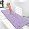 imageOLANLY Thick Bathroom Rugs 30x20 Extra Soft Absorbent Chenille Bath Rugs Rubber Backing Machine Wash Dry Bath Mats for Bathroom Floor Tub and Shower Home Decor Accessories GreyLavender