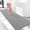 imageOLANLY Thick Bathroom Rugs 30x20 Extra Soft Absorbent Chenille Bath Rugs Rubber Backing Machine Wash Dry Bath Mats for Bathroom Floor Tub and Shower Home Decor Accessories GreyLight Grey