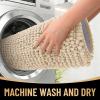 imageOLANLY Thick Bathroom Rugs 30x20 Extra Soft Absorbent Chenille Bath Rugs Rubber Backing Machine Wash Dry Bath Mats for Bathroom Floor Tub and Shower Home Decor Accessories GreyBeige
