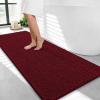 imageOLANLY Thick Bathroom Rugs 30x20 Extra Soft Absorbent Chenille Bath Rugs Rubber Backing Machine Wash Dry Bath Mats for Bathroom Floor Tub and Shower Home Decor Accessories GreyBurgundy