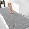 imageOLANLY Thick Bathroom Rugs 30x20 Extra Soft Absorbent Chenille Bath Rugs Rubber Backing Machine Wash Dry Bath Mats for Bathroom Floor Tub and Shower Home Decor Accessories GreyLight Grey