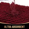imageOLANLY Thick Bathroom Rugs 30x20 Extra Soft Absorbent Chenille Bath Rugs Rubber Backing Machine Wash Dry Bath Mats for Bathroom Floor Tub and Shower Home Decor Accessories GreyBurgundy