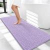 imageOLANLY Thick Bathroom Rugs 30x20 Extra Soft Absorbent Chenille Bath Rugs Rubber Backing Machine Wash Dry Bath Mats for Bathroom Floor Tub and Shower Home Decor Accessories GreyLavender