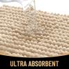 imageOLANLY Thick Bathroom Rugs 30x20 Extra Soft Absorbent Chenille Bath Rugs Rubber Backing Machine Wash Dry Bath Mats for Bathroom Floor Tub and Shower Home Decor Accessories GreyBeige