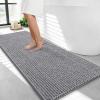 imageOLANLY Thick Bathroom Rugs 30x20 Extra Soft Absorbent Chenille Bath Rugs Rubber Backing Machine Wash Dry Bath Mats for Bathroom Floor Tub and Shower Home Decor Accessories GreyGrey